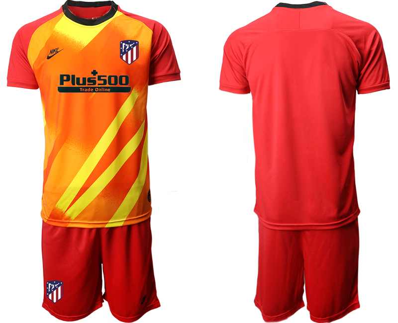 Men 2020-2021 club Atletico Madrid red goalkeeper blank Soccer Jerseys